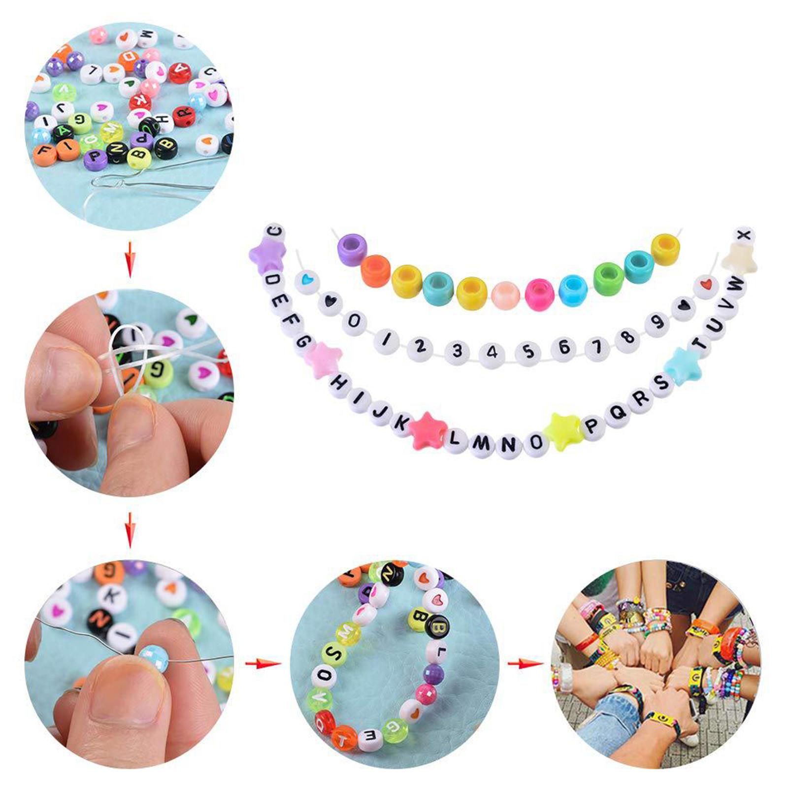 Art And Craft Letter Z - 1200Pcs Alphabet Letter Beads Set Spacer