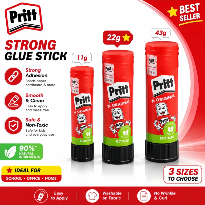 Art Craft 4 Years Old - Original Pritt Glue Stick Non-Toxic Washable