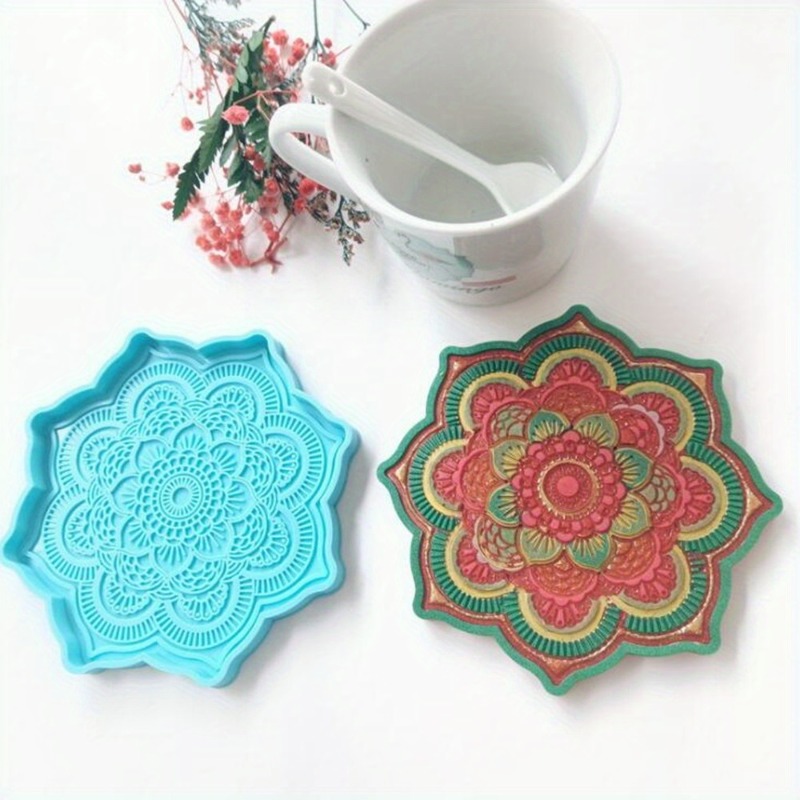 Art Craft Flower - Mandala Coaster Silicone Mold Round Tray