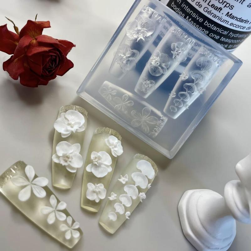 Art Craft Template - 3D Transparent Silicone Nails Mold DIY