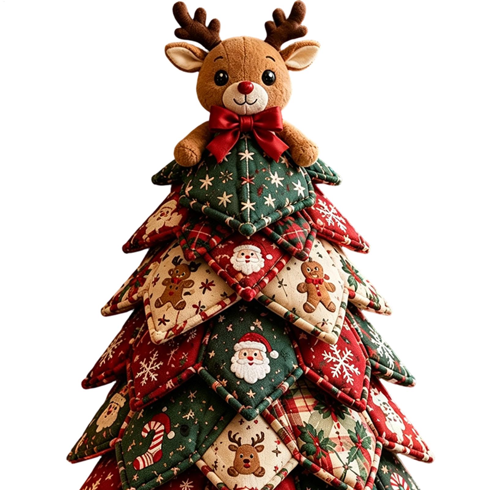 Art Craft Kit - Christmas Quilted Fabric Tree Kit 3D