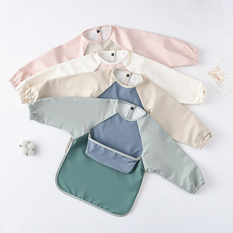 Kids Baby Long Sleeved PU Bibs - Art Craft 4 Years Old 评论和价格