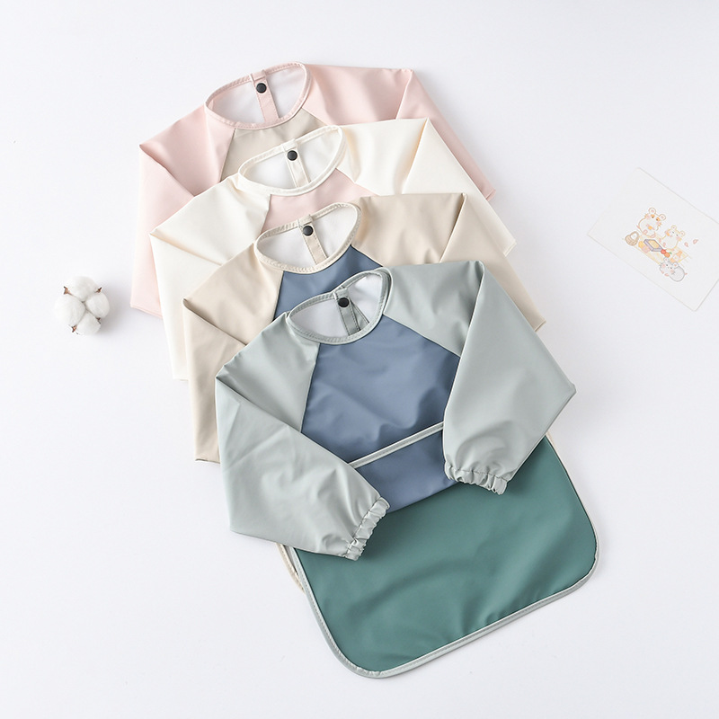 Kids Baby Long Sleeved PU Bibs - Art Craft 4 Years Old 评论和价格