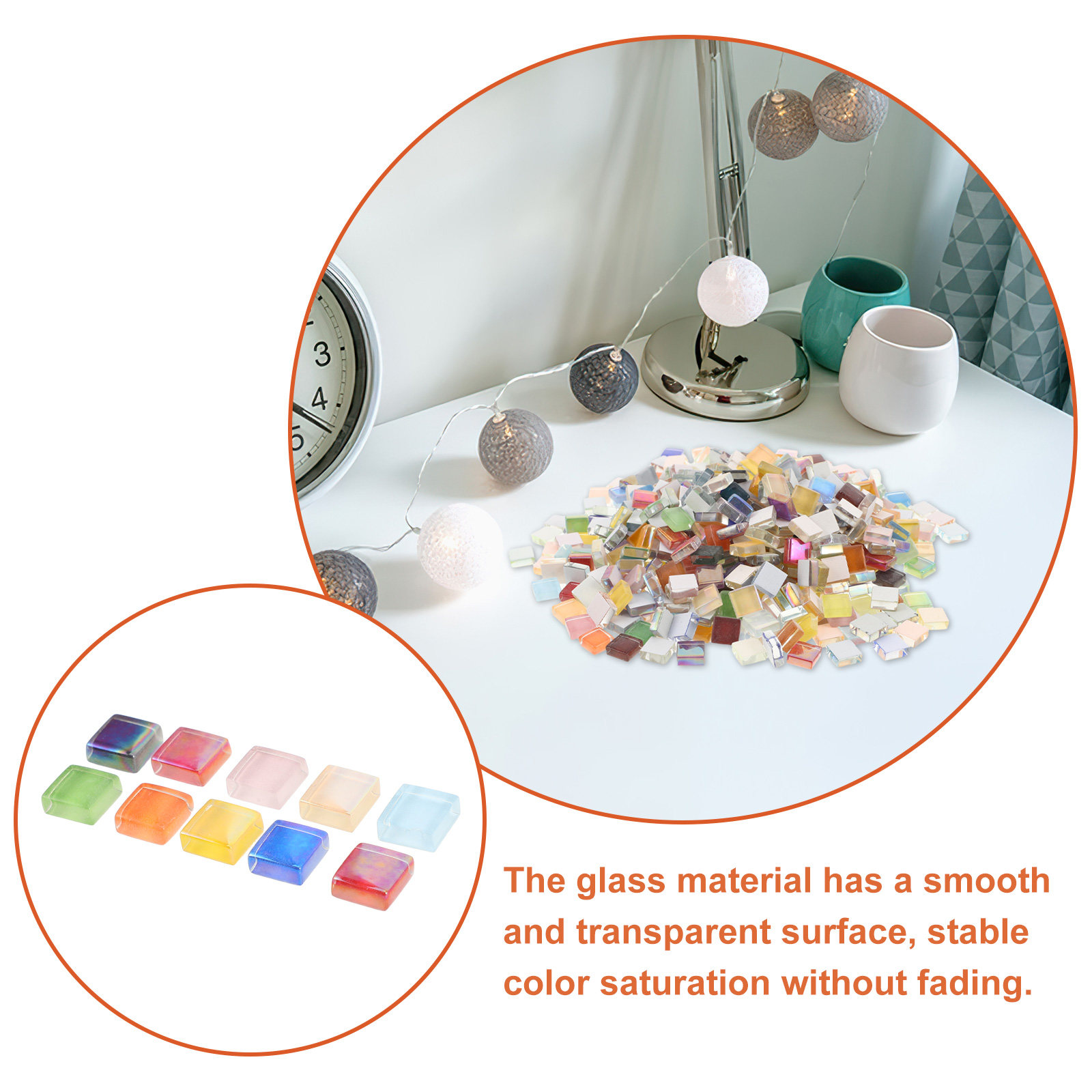 450Pcs Glass Mosaic Materials  - Art Craft Flower 评论和价格