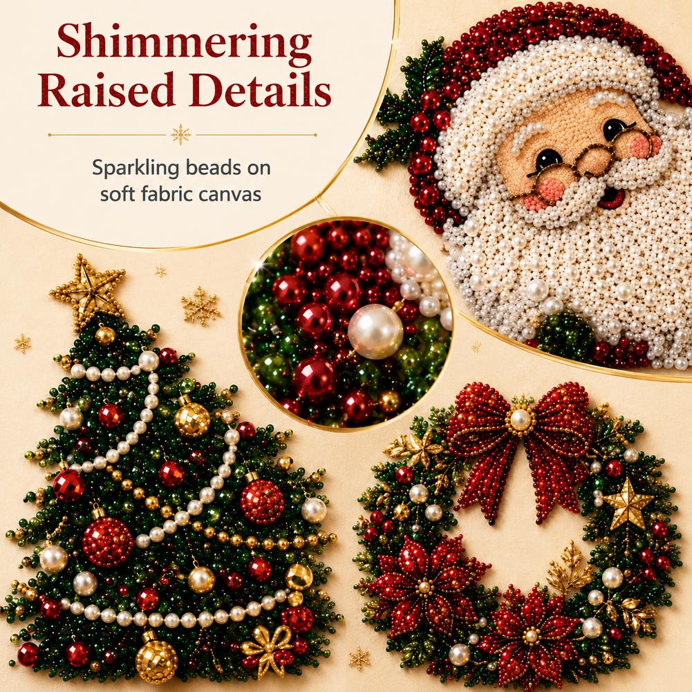 Christmas Santa Claus Pearl Ar - Art Craft Kit 评论和价格