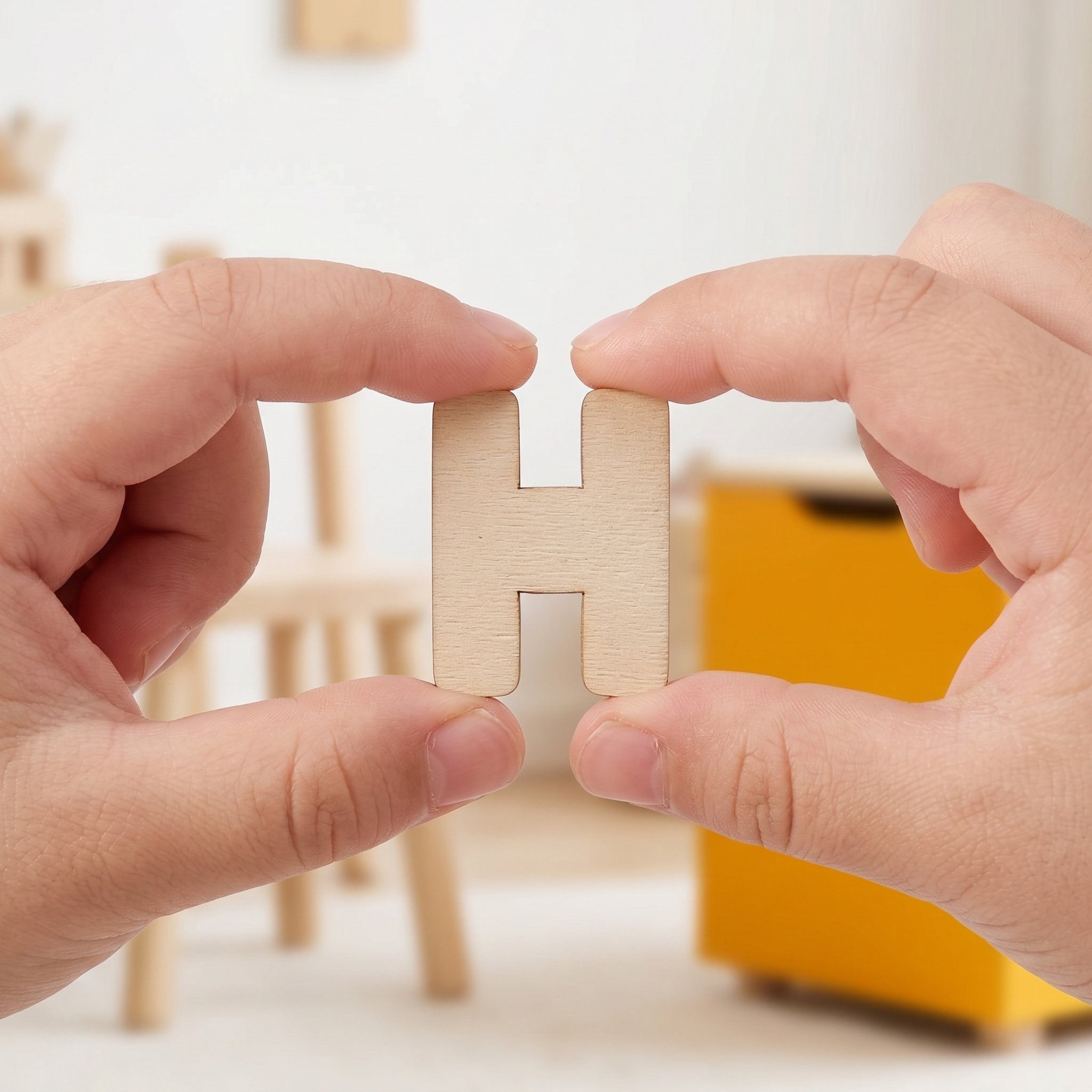 1Set Wooden Alphabet Letters U - Art And Craft For Nursery 评论和价格
