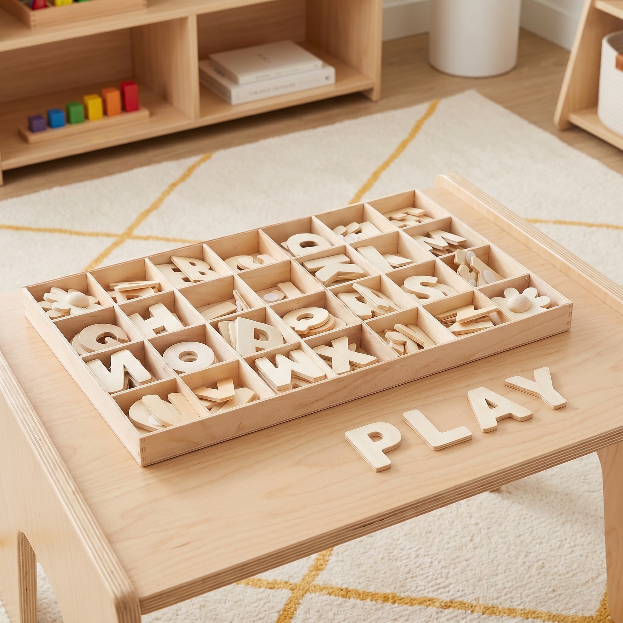 1Set Wooden Alphabet Letters U - Art And Craft For Nursery 评论和价格