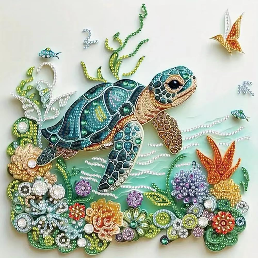 Sea Turtle Animal Diamond Pain - Art Craft Flower 评论和价格