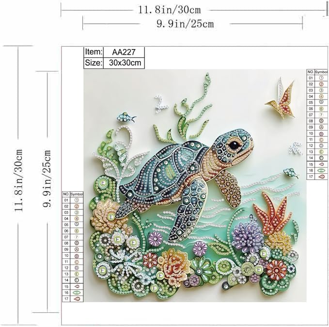 Sea Turtle Animal Diamond Pain - Art Craft Flower 评论和价格
