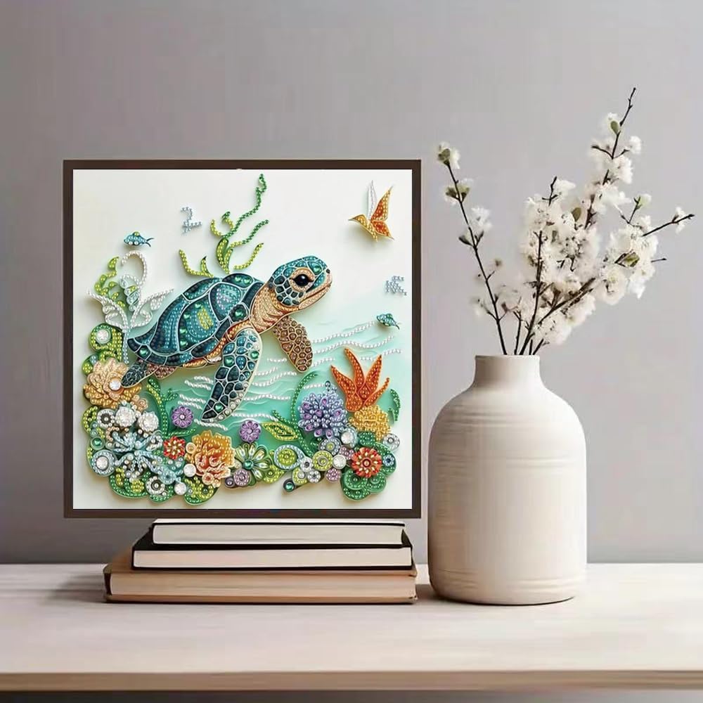 Sea Turtle Animal Diamond Pain - Art Craft Flower 评论和价格