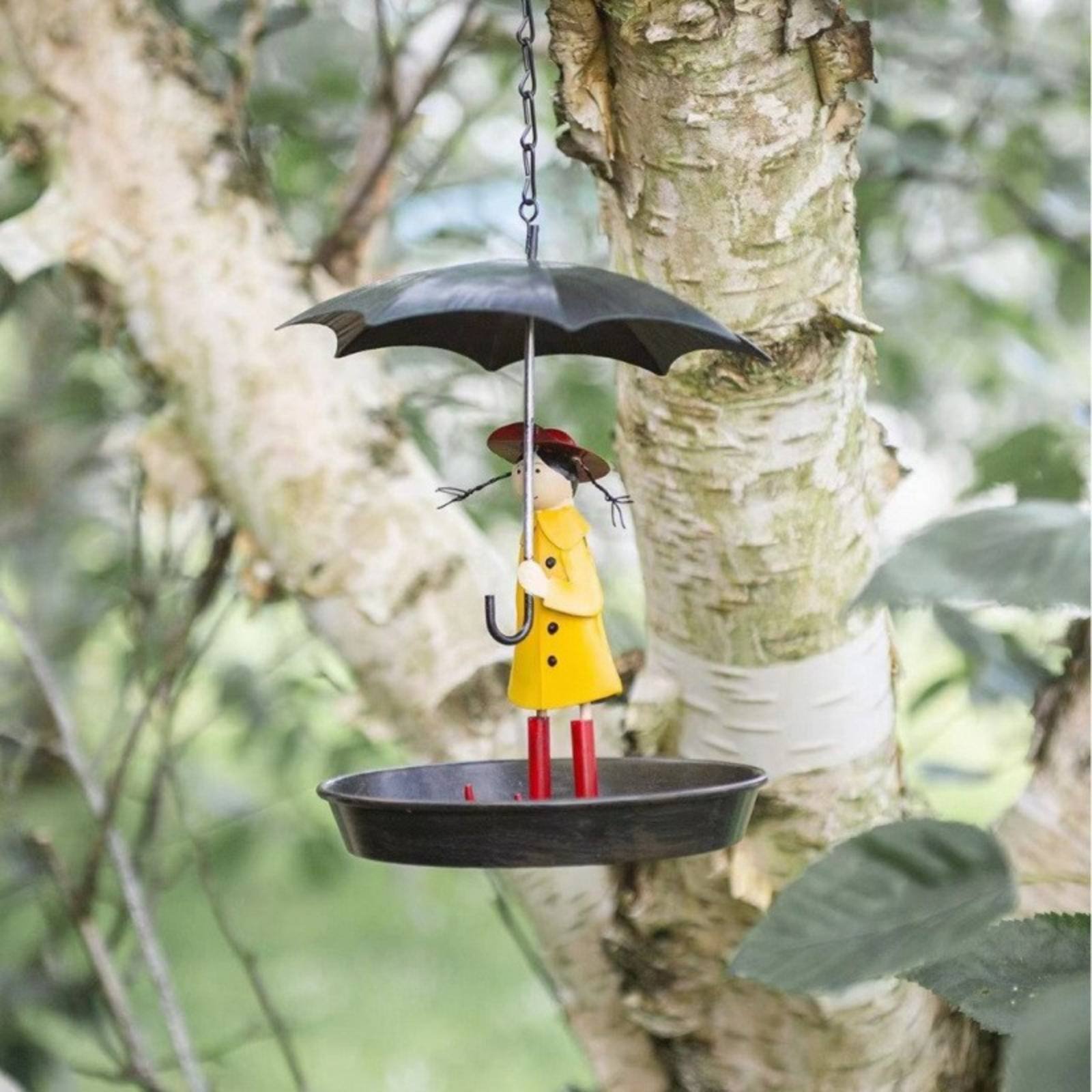 Girl with Umbrella Bird Feeder - Art Craft Umbrella 评论和价格