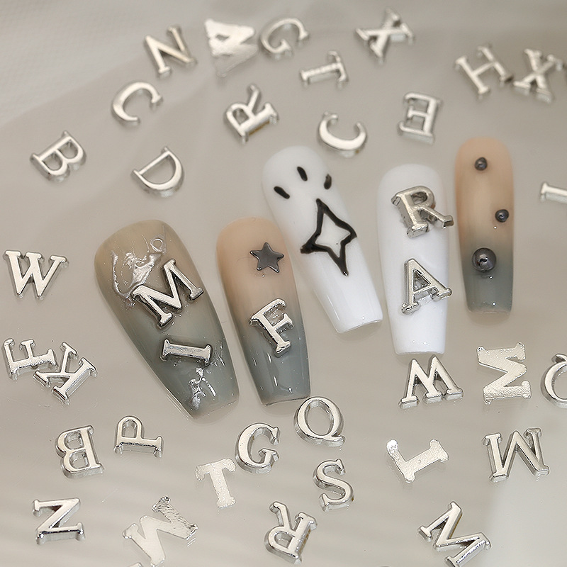 26Pcs 3D Silver Alphabet A-Z E - Art And Craft Letter Z 评论和价格