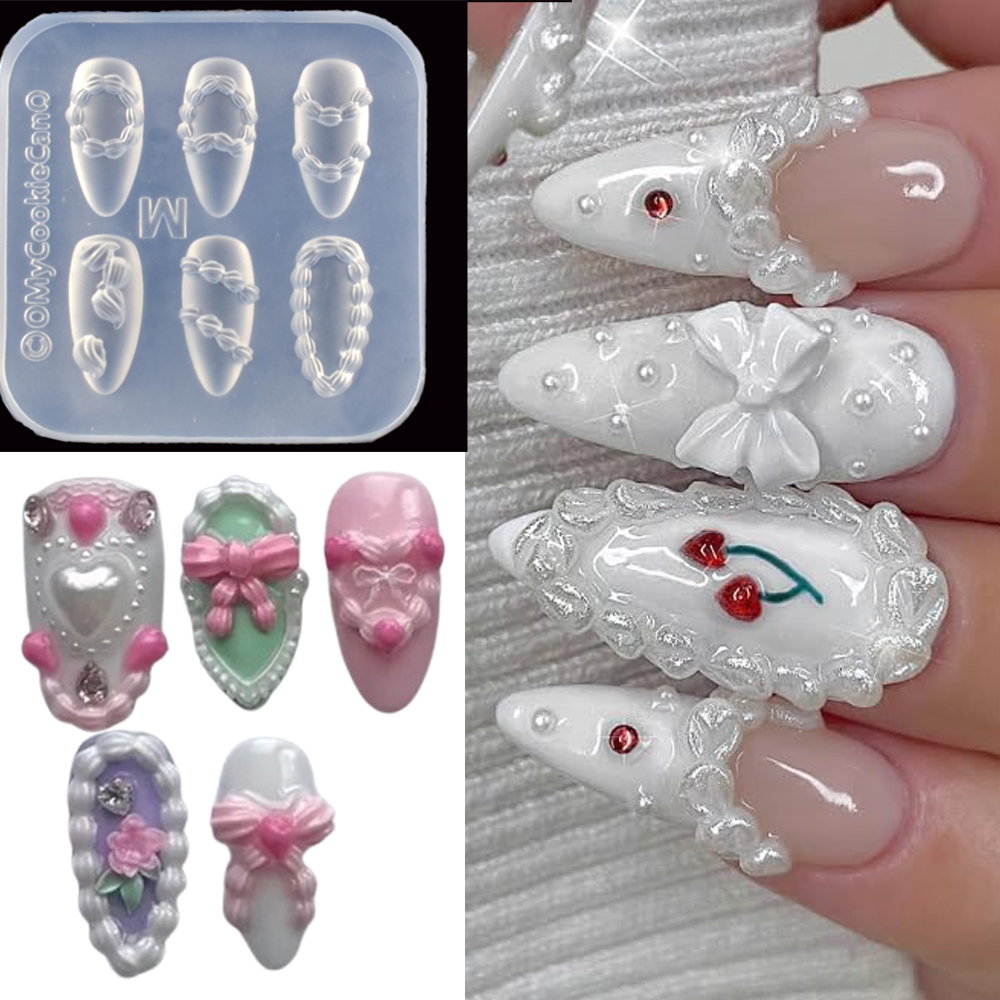 1pc 3D French Cream Nail Art S - Art Craft Template 评论和价格