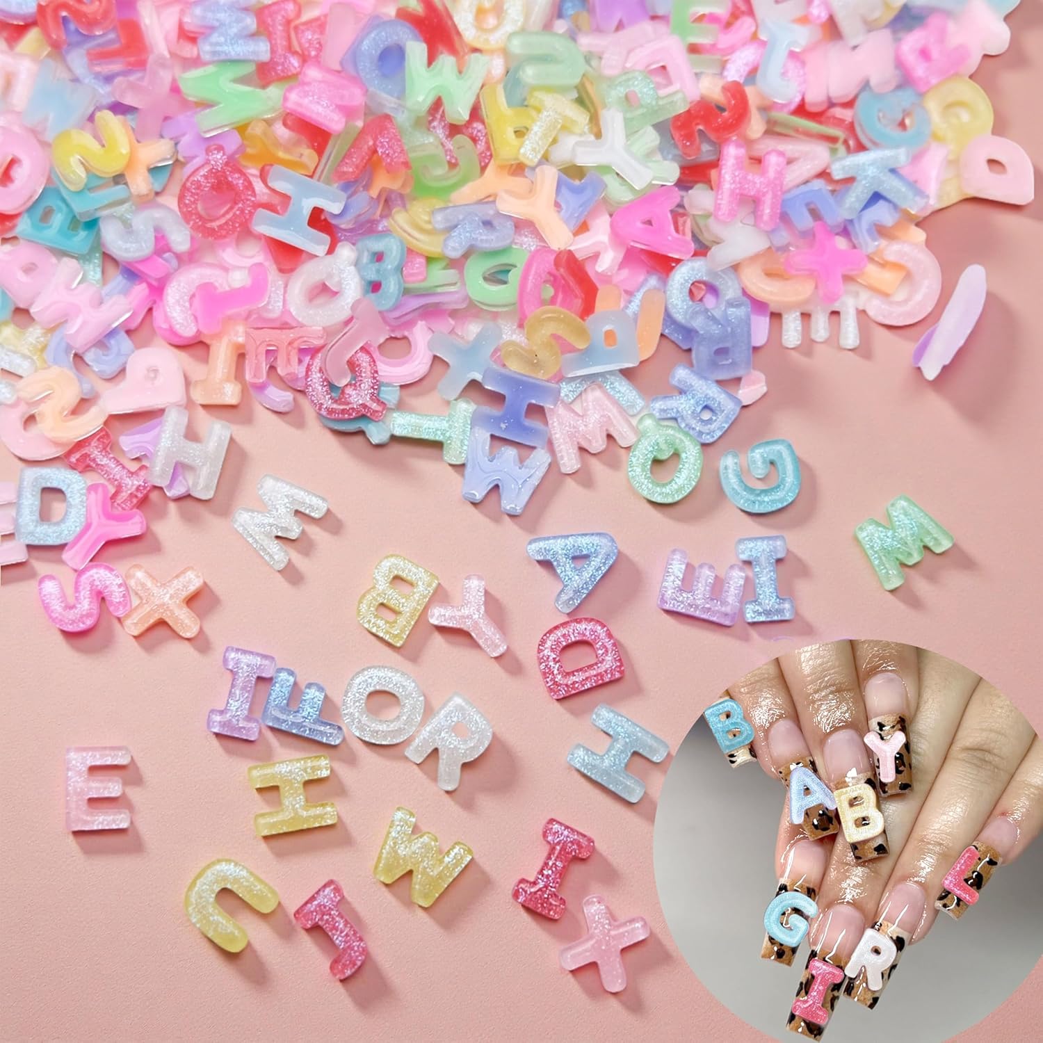 100pcs 3D Colorful Letter Nail - Art And Craft Letter Z 评论和价格