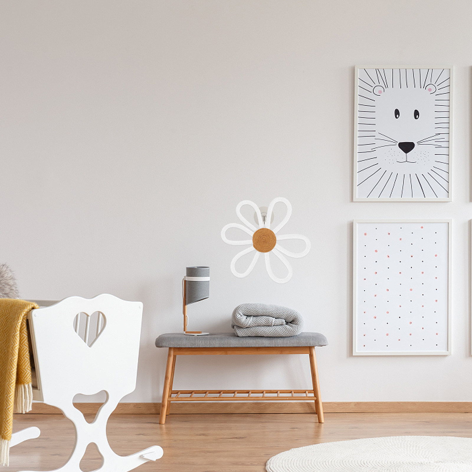 Woven Daisy Wall Decor Boho Ma - Art And Craft For Nursery 评论和价格