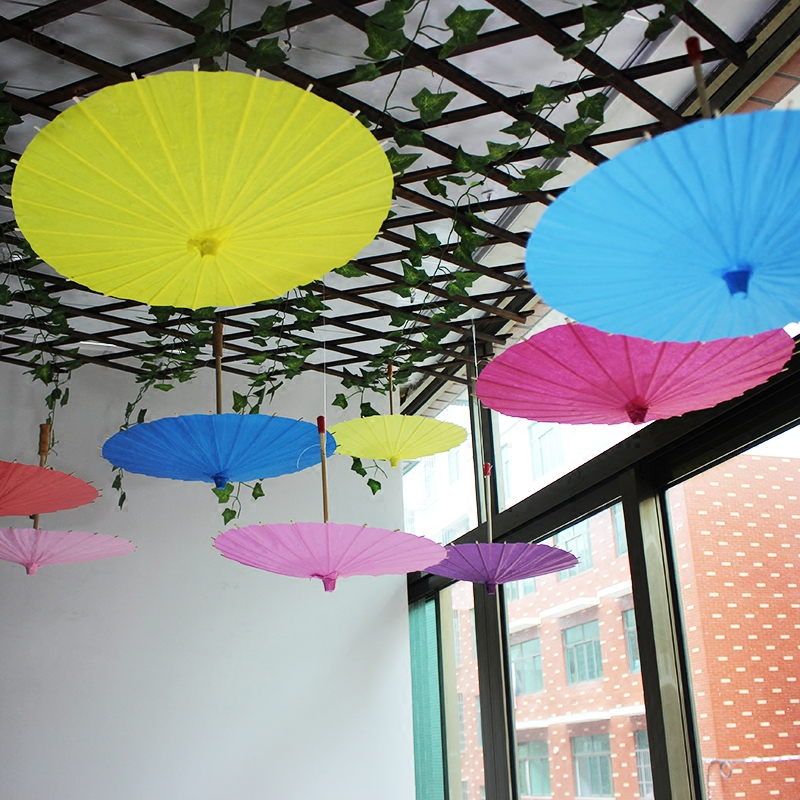 New 5 Size Handmade Colored Pa - Art Craft Umbrella 评论和价格