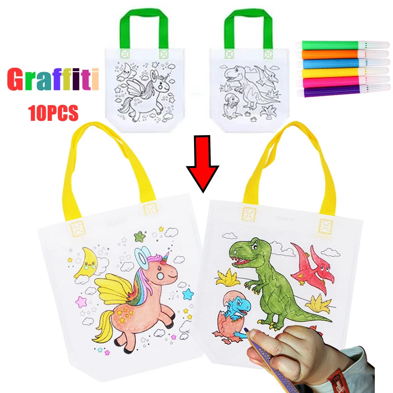 1-10pcs Sets DIY Graffiti Bag  - Art Craft 4 Years Old 评论和价格