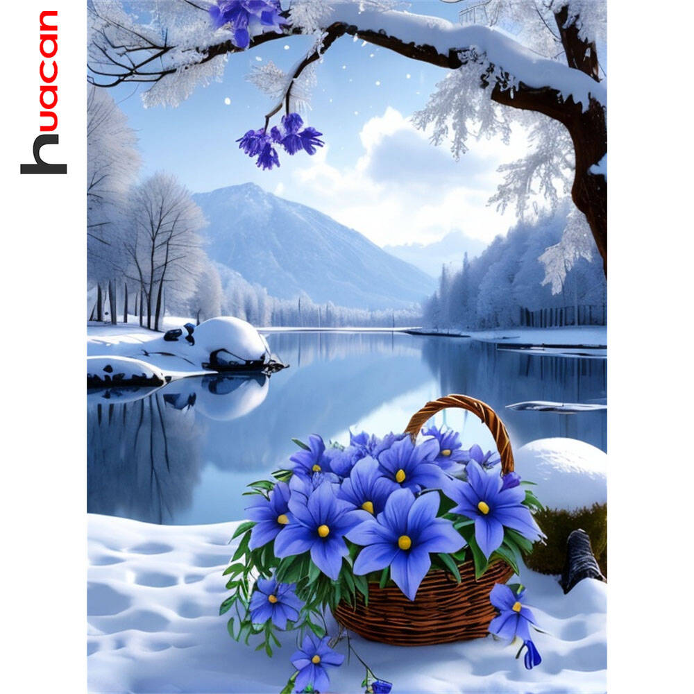 Huacan Diamond Painting Flower - Art Craft Winter 评论和价格