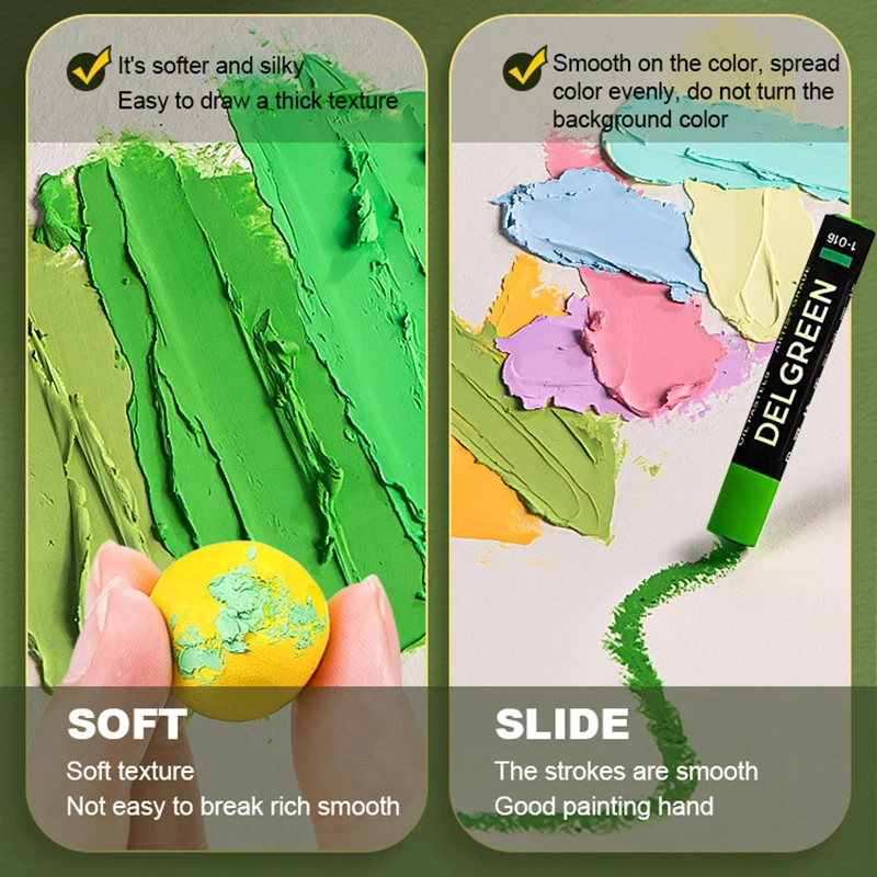 DELGREEN Artist Soft Oil Paste - Chalk Pastel Set 评论和价格