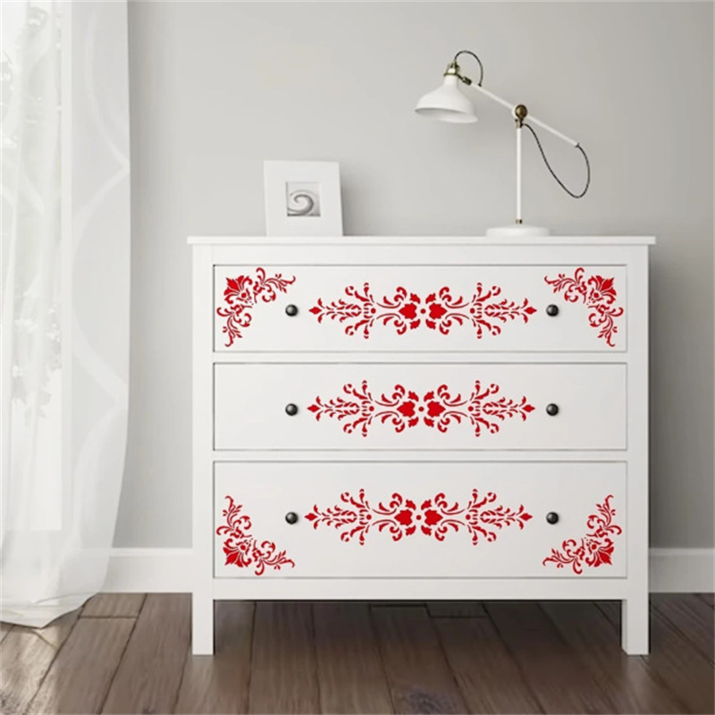 6Pcs Floral Corner Stencils fo - Art Craft Template 评论和价格