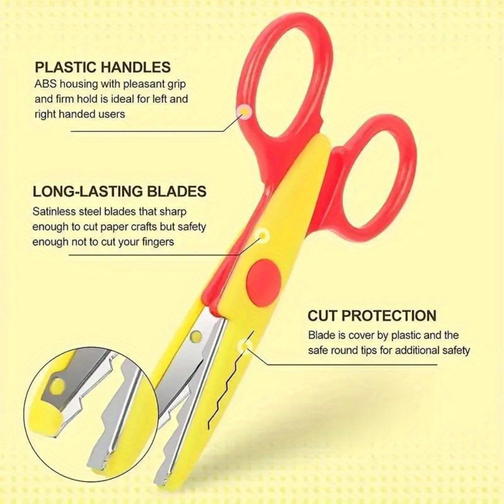 6Pcs/Set Decorative Wavy Sciss - Art Craft 4 Years Old 评论和价格