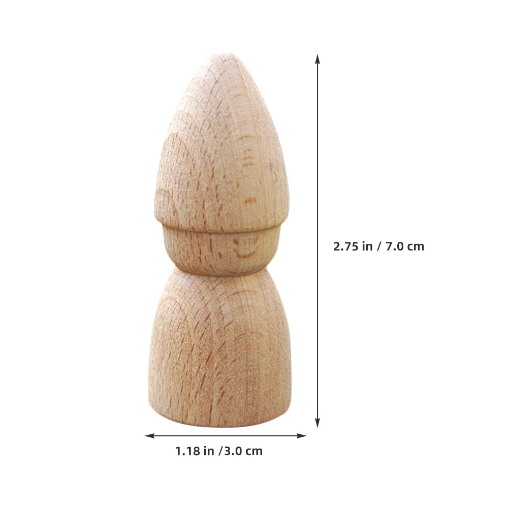 6Pcs Wooden Peg People Unpaint - Art Craft Kit 评论和价格