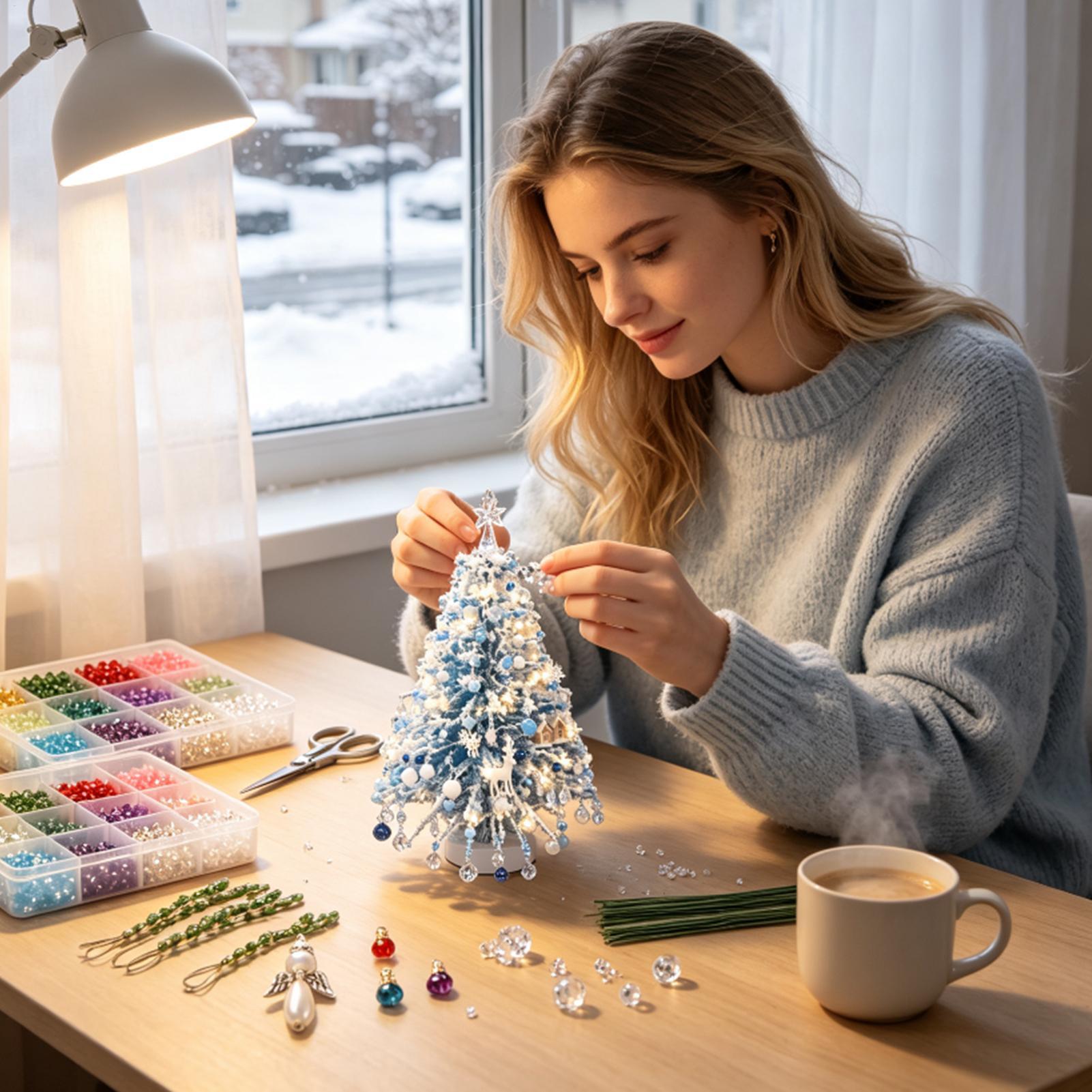 Beaded Christmas Tree Kit Wint - Art Craft Winter 评论和价格