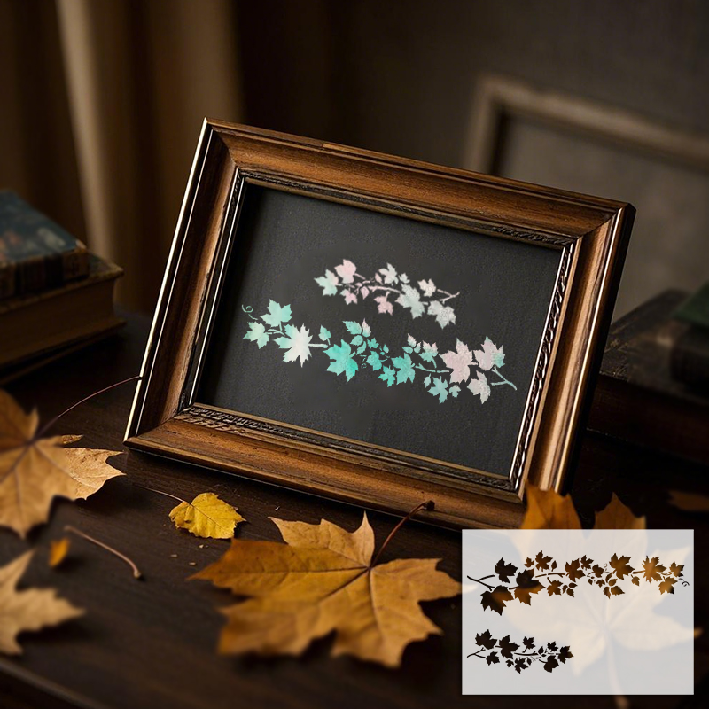 YOMDID 1pc Leaf Pattern PET Pa - Art Craft Template 评论和价格