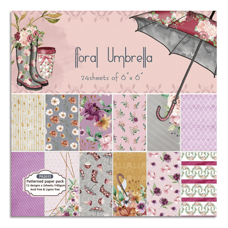 24 Sheets/Pack Floral Umbrella - Art Craft Umbrella 评论和价格