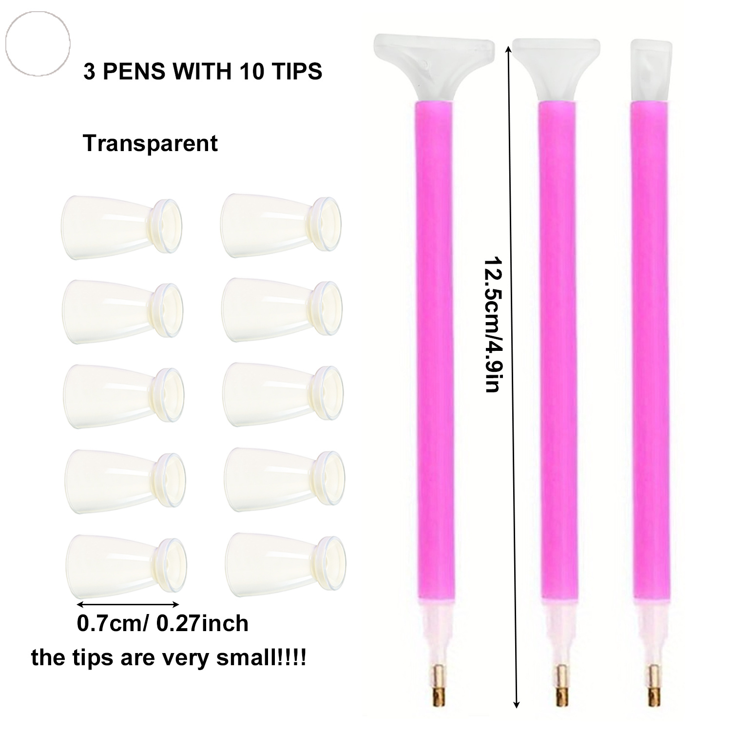 10 Silicone Tips & 3 Pens Diam - Art Craft Kit 评论和价格