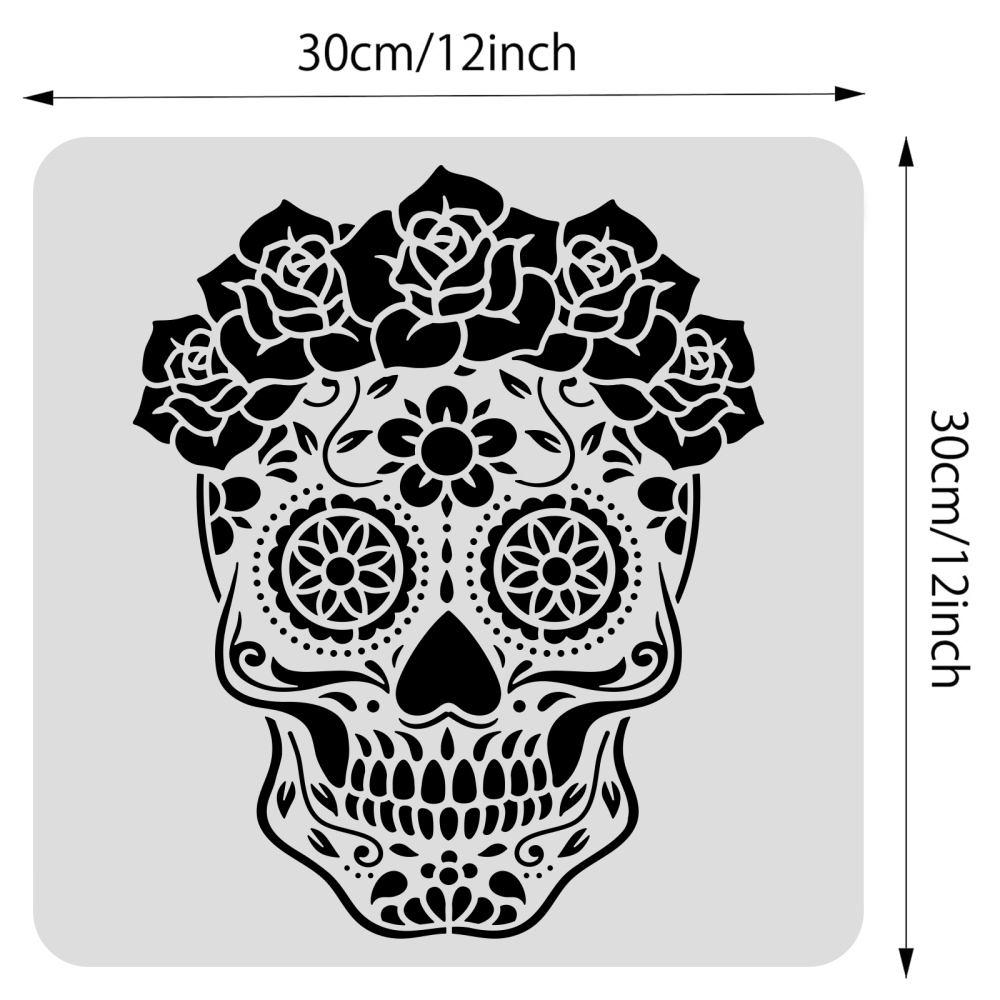 12in Mexico Sugar Skull Starry - Art Craft Template 评论和价格