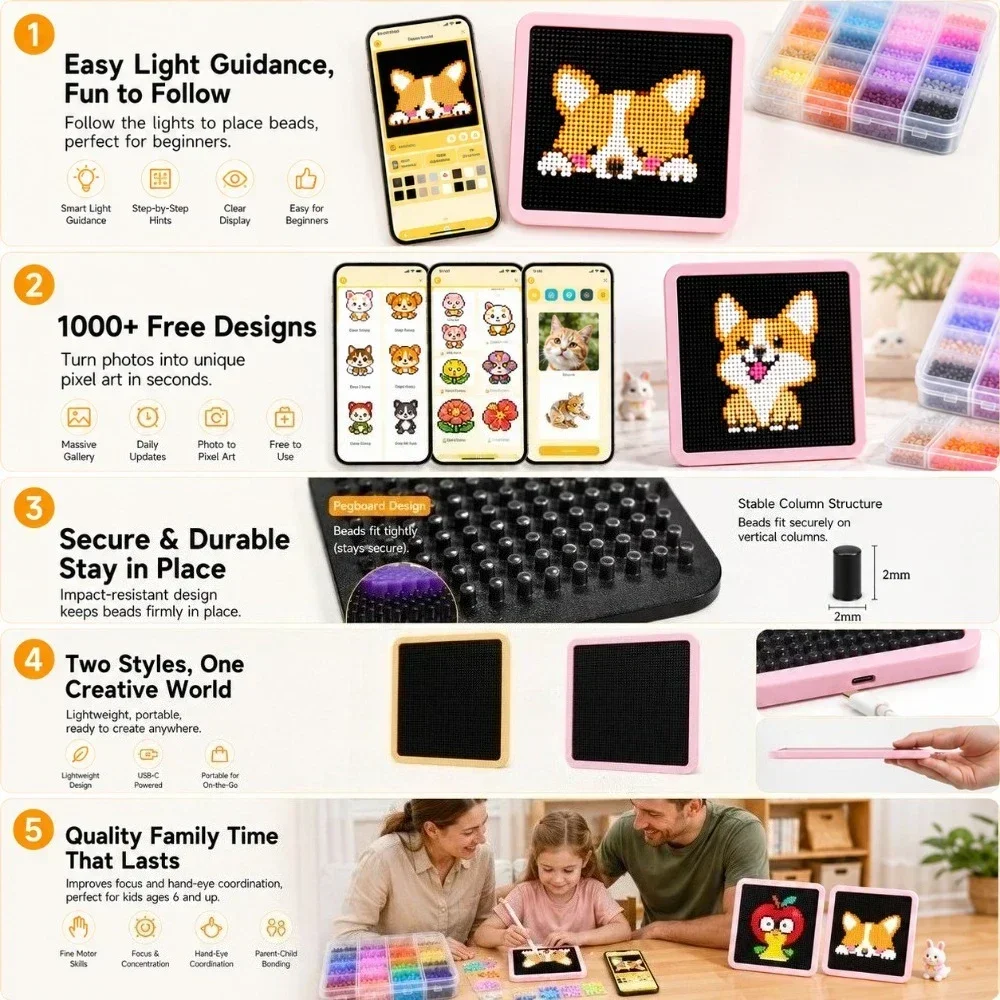 LED Smart Fuse Bead Pegboard,  - Art Craft Kit 评论和价格
