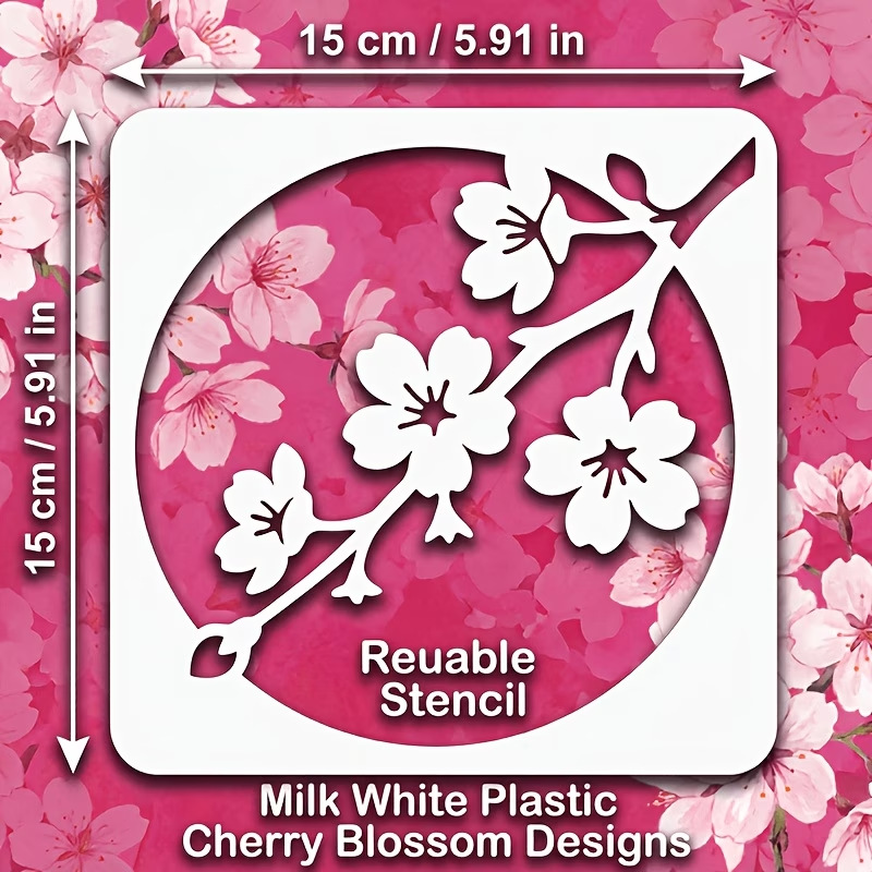 4PCS Japanese Cherry Blossom S - Art Craft Template 评论和价格