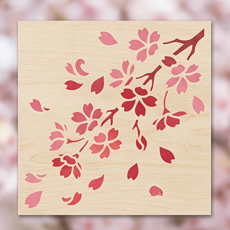 4PCS Japanese Cherry Blossom S - Art Craft Template 评论和价格