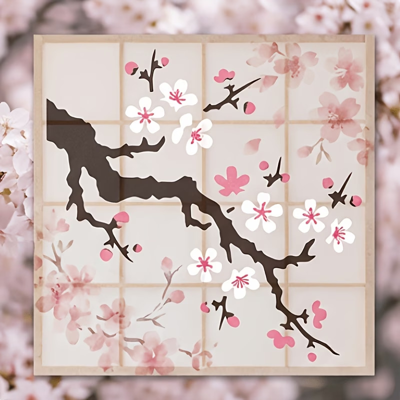 4PCS Japanese Cherry Blossom S - Art Craft Template 评论和价格