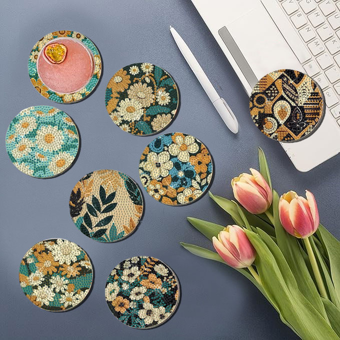 8 Pieces DIY Diamond Painting  - Art Craft Flower 评论和价格