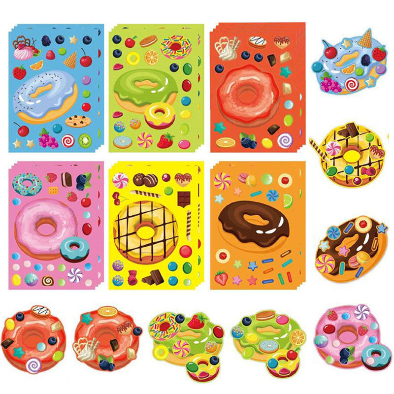 Make a Face Donut Stickers for - Art Craft 4 Years Old 评论和价格