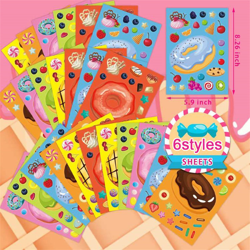Make a Face Donut Stickers for - Art Craft 4 Years Old 评论和价格