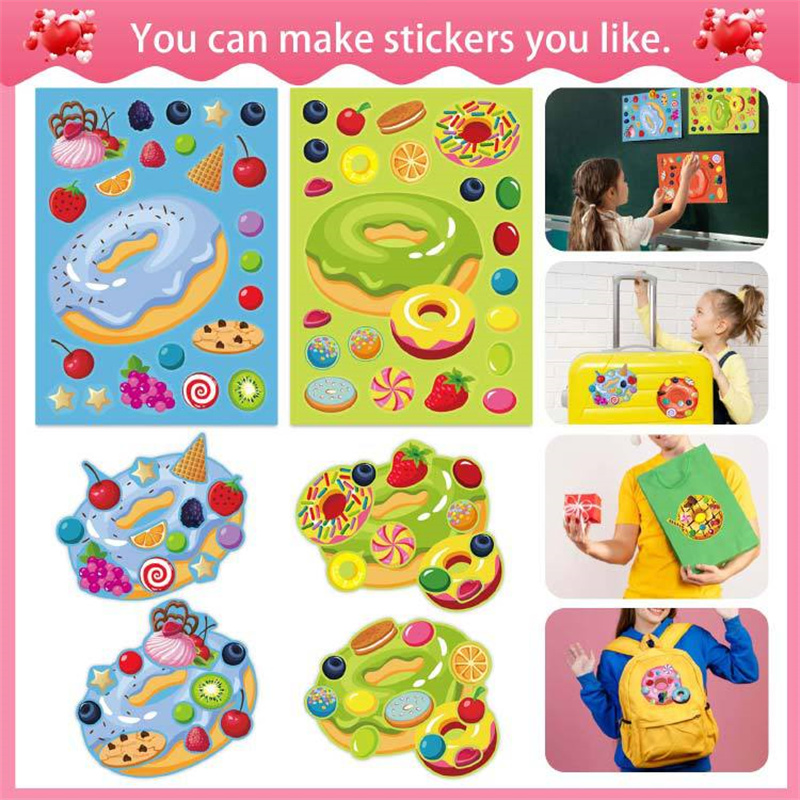Make a Face Donut Stickers for - Art Craft 4 Years Old 评论和价格